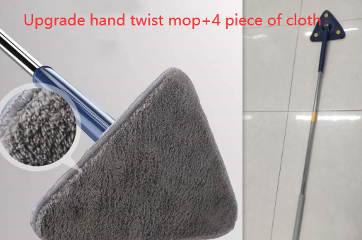 Extendable Triangle Mop 360 Rotatable Adjustable 110 Cm Cleaning Mop For Tub Tile Floor Wall Cleaning Mop Deep Cleaning Mop.