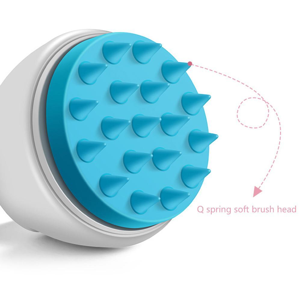 Electric Rotating Shampoo Massager Silicone Head Care Instrument.