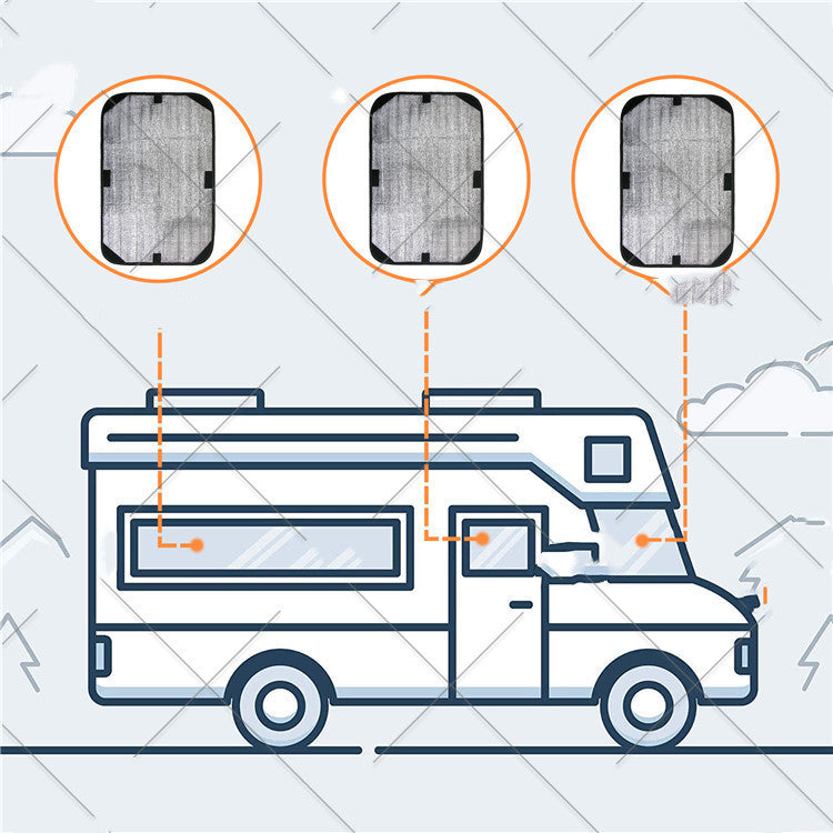 Outdoor Travel RV Privacy Cover Spring And Summer Sunscreen RV Door And Window Sunshade.