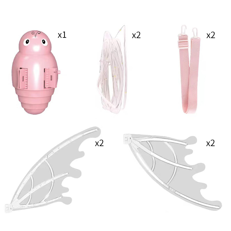 lights glowing shiny dress fairy wings for birthday halloween Girls Electrical Butterfly Wings - 7