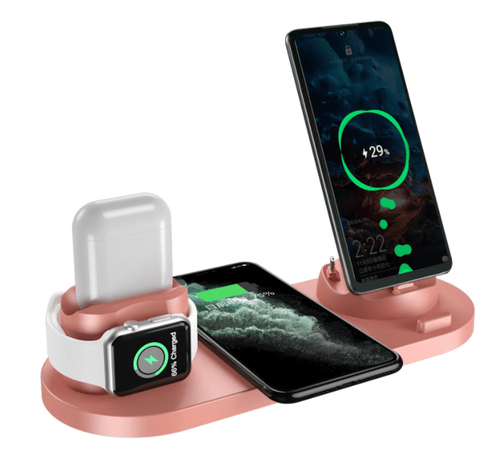 Wireless Charger For IPhone Fast Charger For IPhone Fast Charging IPad For IPhone Watch 6 In 1 Charging Dock Station | phone charger | Introducing the Wireless Charger for iPhone - a fast-charging solution that combines convenience and