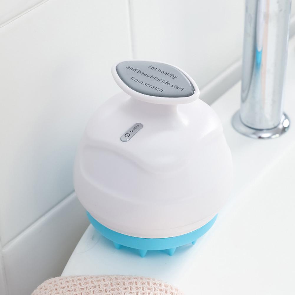 Electric Rotating Shampoo Massager Silicone Head Care Instrument.