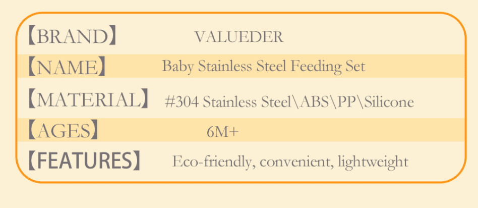 Baby Stainless Steel Feeding set | baby feeding | Material: 304 stainless steel