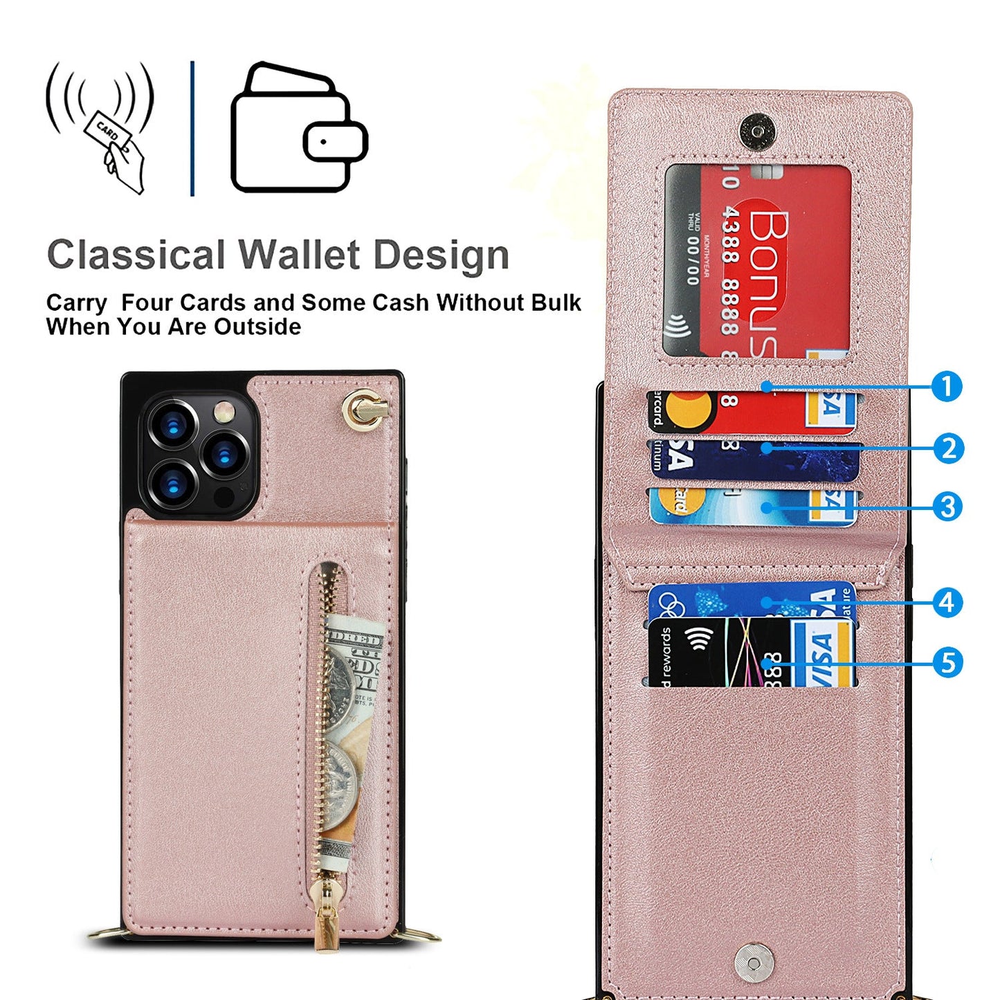 Phone Case Phone Case Crossbody for Samsung | holters | Introducing our Zipper Phone Case Crossbody - the perfect blend of functionality and style! This bac