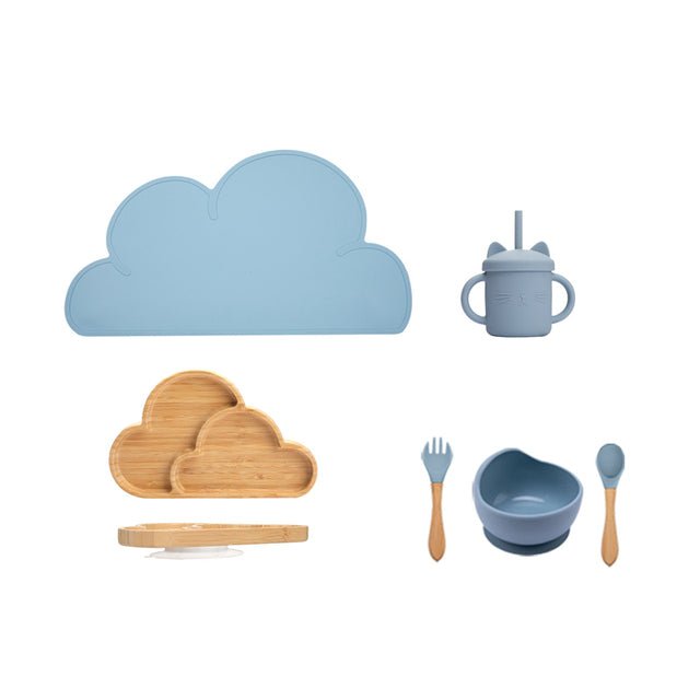 7-Pcs Wooden Feeding Tableware Set for Kids eco set - 4