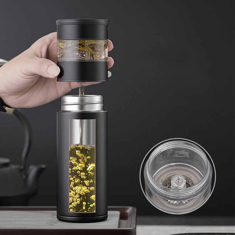 Men's And Women's Tea-water Separation Stainless Steel One-key Tea-water Separation Tea Cup.