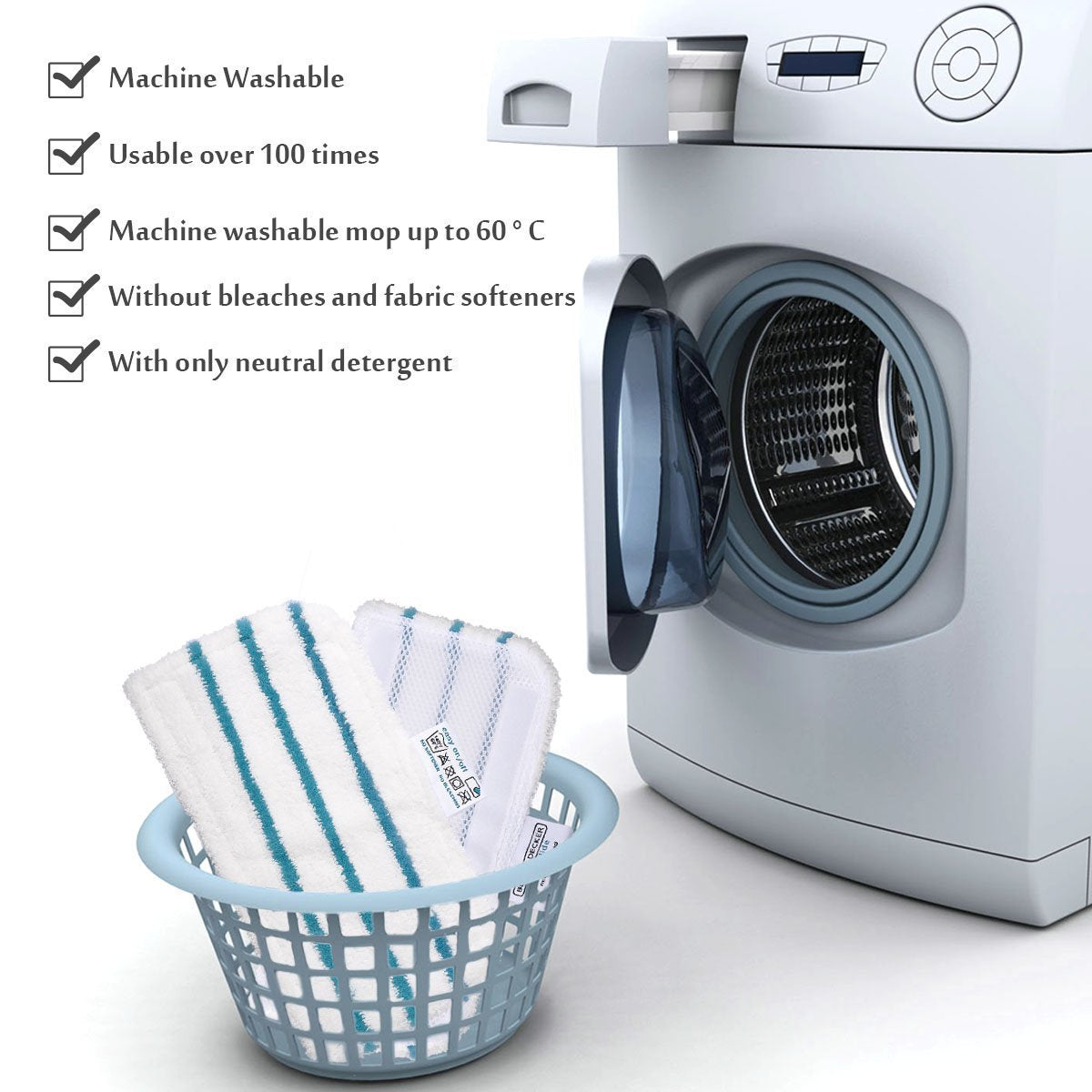 Steam Mop Accessories Solid Color Mop.