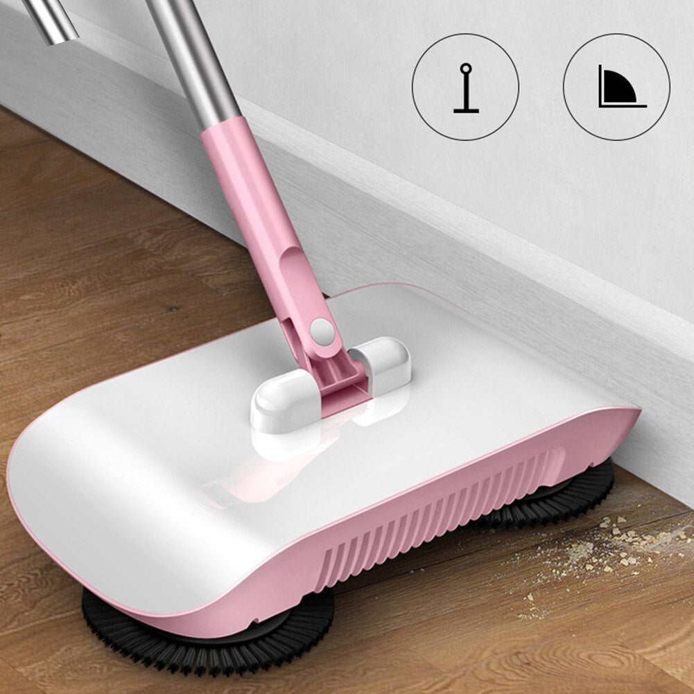 Hand Push Sweeper Household Broom Dustpan Mop Floor All-in-one Machine Gift Mop Sweeper.