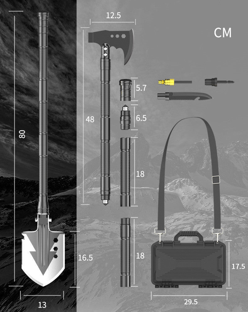 Multi-function Aluminum Alloy Outdoor Camping Shovel