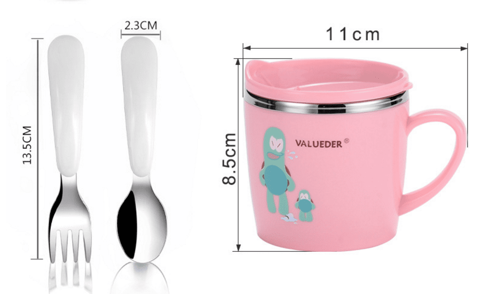 Baby Stainless Steel Feeding set | baby feeding | Material: 304 stainless steel