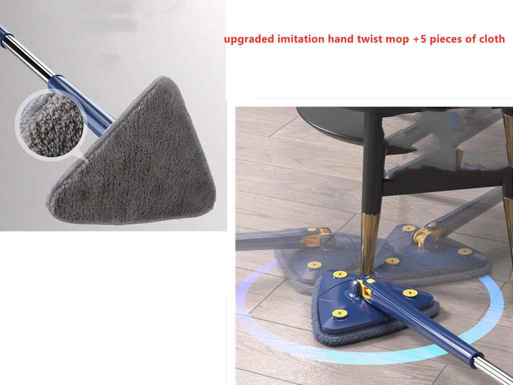 Extendable Triangle Mop 360 Rotatable Adjustable 110 Cm Cleaning Mop For Tub Tile Floor Wall Cleaning Mop Deep Cleaning Mop.