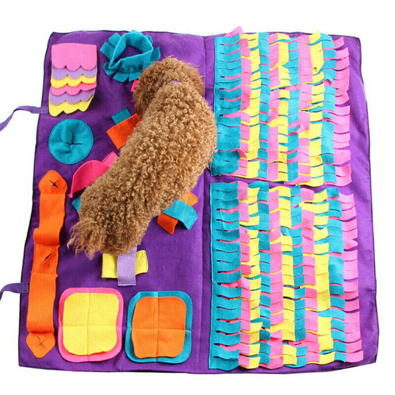 Large 90x90cm Washable Dog Snuffle Mat Sniffing Training Pad Pet Puzzle Play Toy
