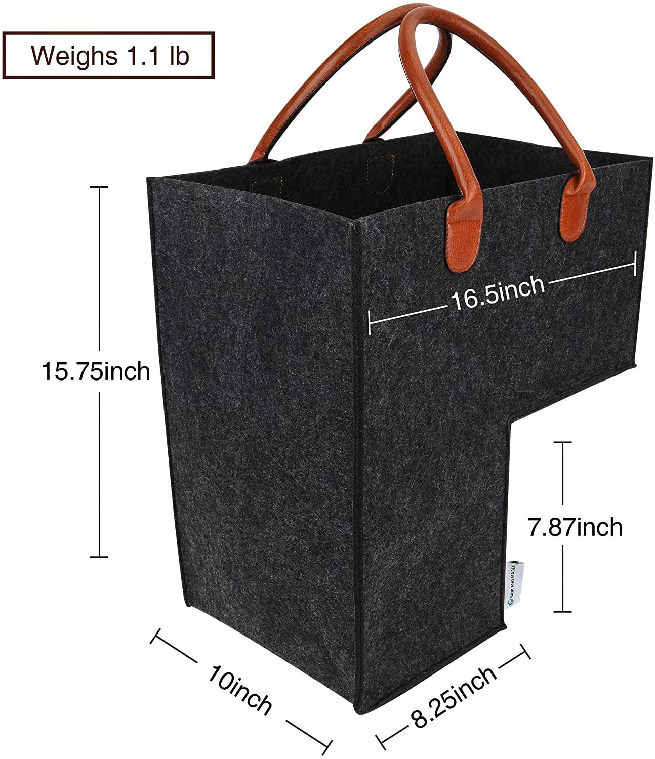 Home Staircase Felt Portable Storage Basket.