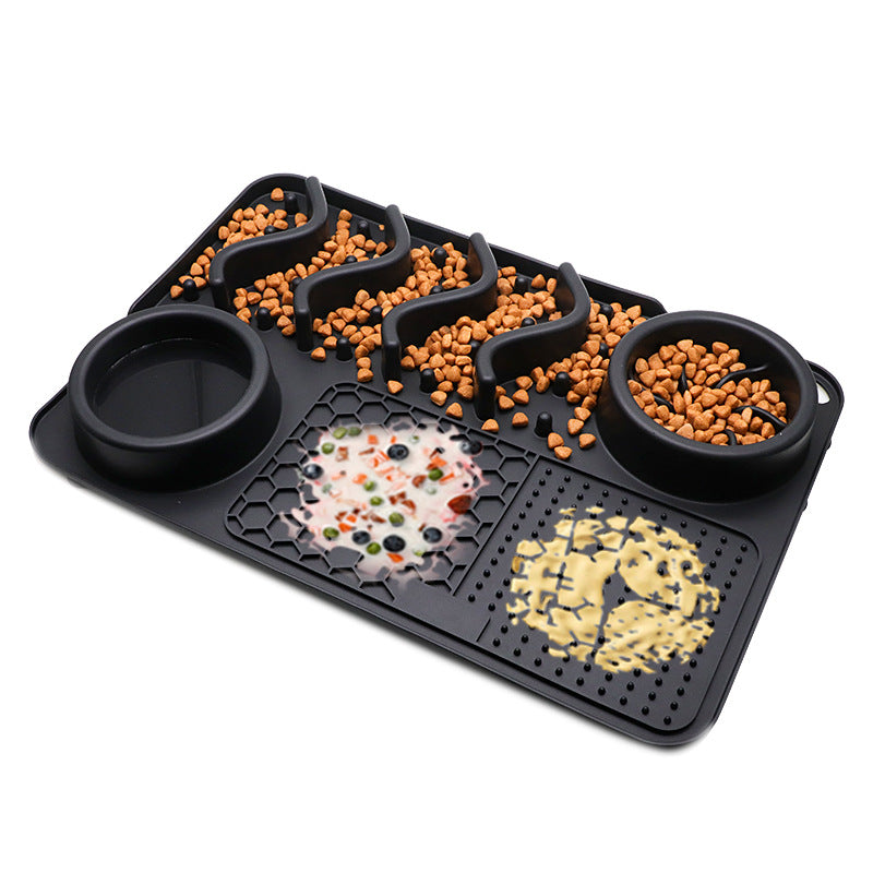 Dog Silicone Licking Pad Pet Licking Mat Silicone Smelling Mat Multifunctional Food Bowl Pets Supplies | dog feeder | Introducing the Dog Silicone Licking Pad Pet Licking Mat Silicone Smelling Mat - a multifunctional f