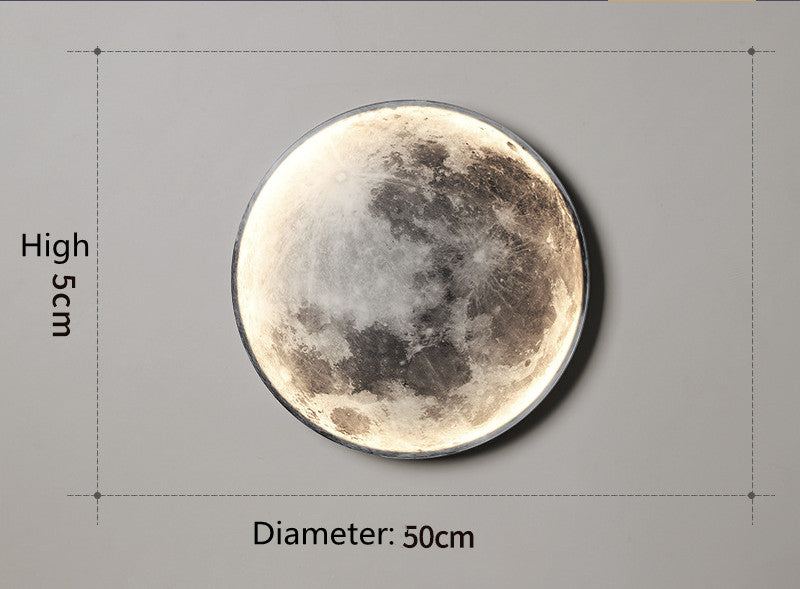Moon LED Wall Light For Bedroom Kid's Room Foyer Living Room Coffee Bar Aisle Hallway Gallery Studyroom Loft Indoor Home Lights.