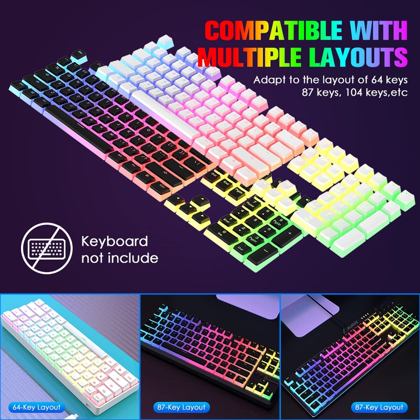 Pudding Keycap Set for Mechanical Keyboards