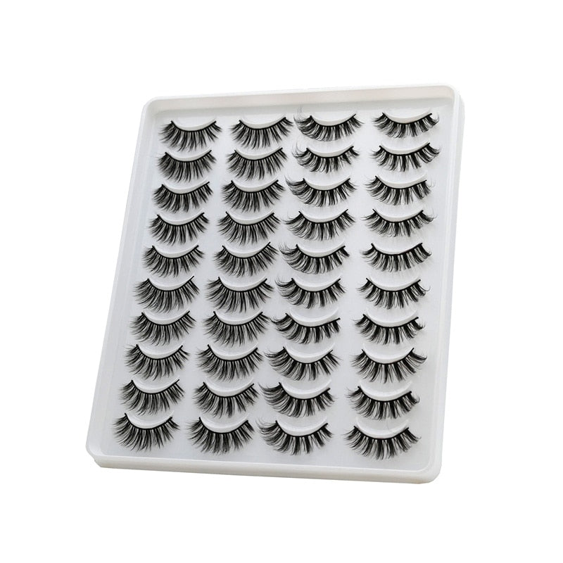 Pairs of 3D False Eyelashes Naturally Soft and Fluffy Eyelashes Artificial Mink Eyelashes Make up Eyelash Eyelash Brush.