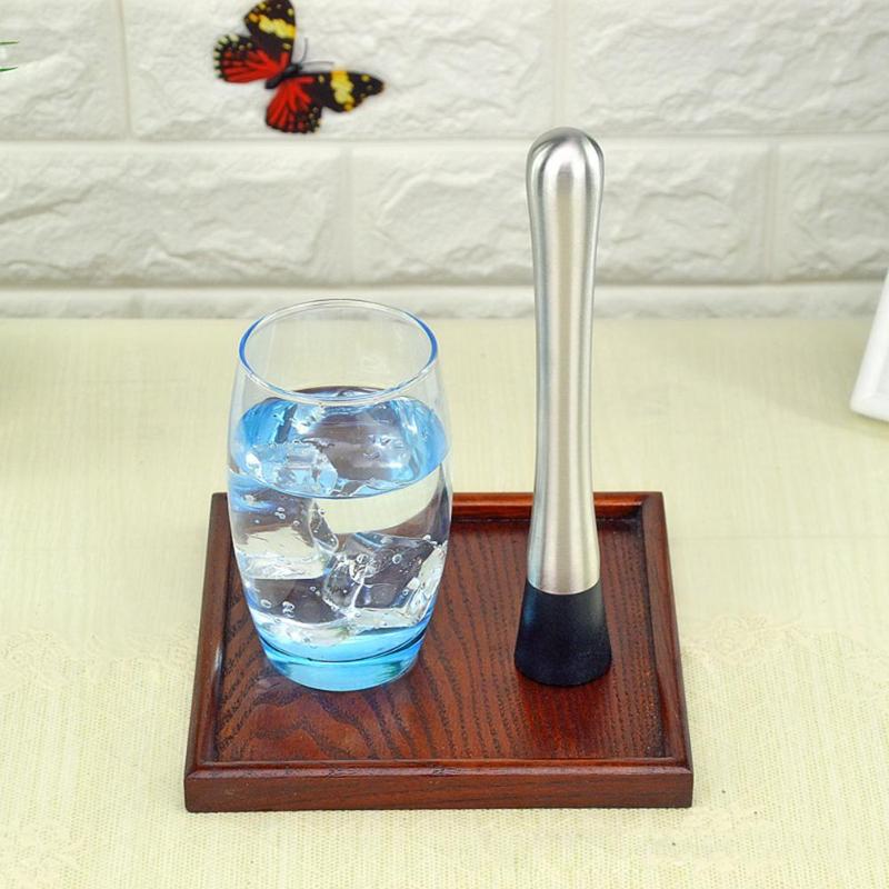 Stainless Steel Wine Mixing Stick Cocktail Muddler Shaker With Crushing Hammer DIY Drink Fruit Muddler Crushed Ice Barware Tool.