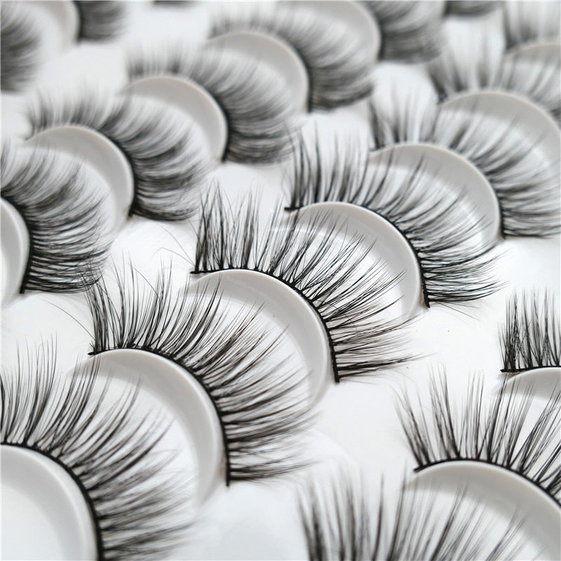 Pairs of 3D False Eyelashes Naturally Soft and Fluffy Eyelashes Artificial Mink Eyelashes Make up Eyelash Eyelash Brush.