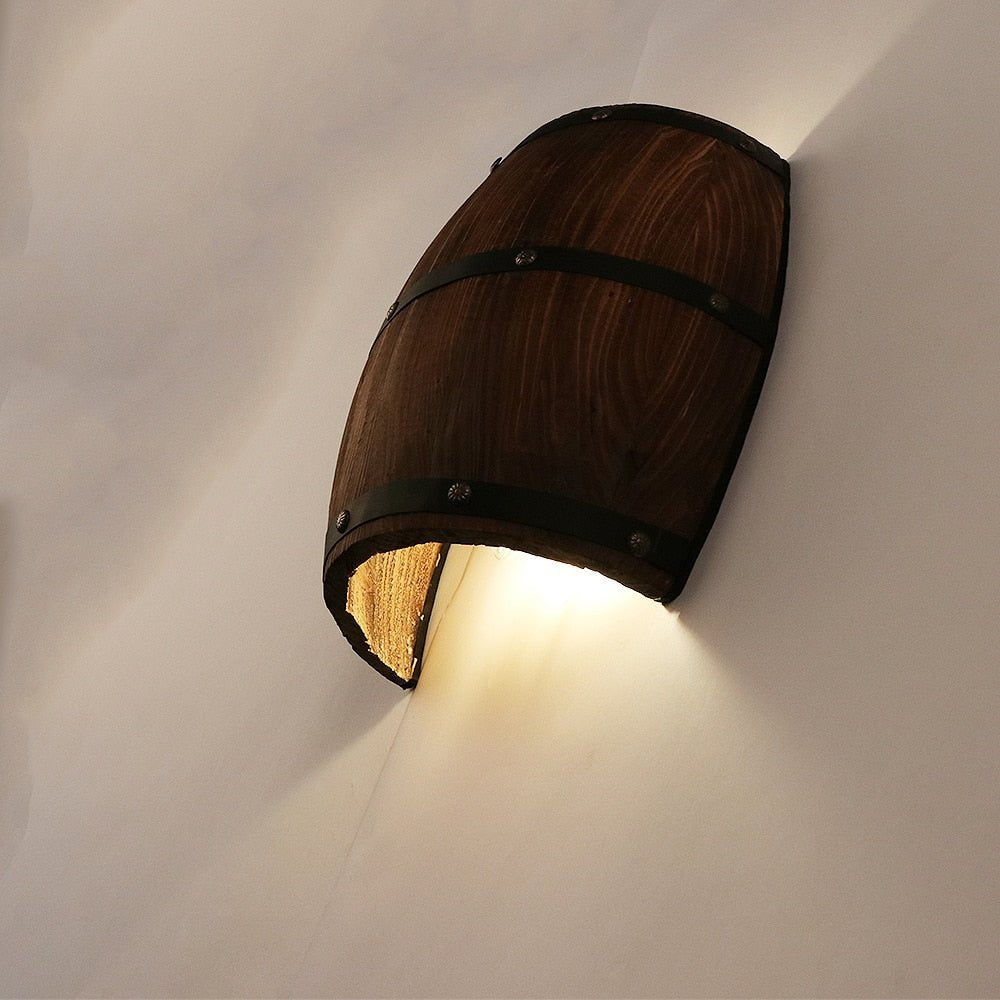 American style wine barrel loft original wood creative wall lamp bedside lamp decoration bar homestay living room bedroom light | barrel loft light | SPECIFICATIONSis_customized: noWarranty: 3 yearsVoltage: 90-260VUsage: IndustrialTechnics: PaintedSw
