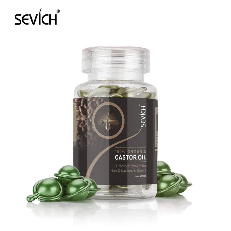 Sevich Smooth Silky Hair Vitamin Capsule Keratin Complex Oil Hair Care Repair Damaged Hair Serum Anti-Loss Moroccan Hair Oil.