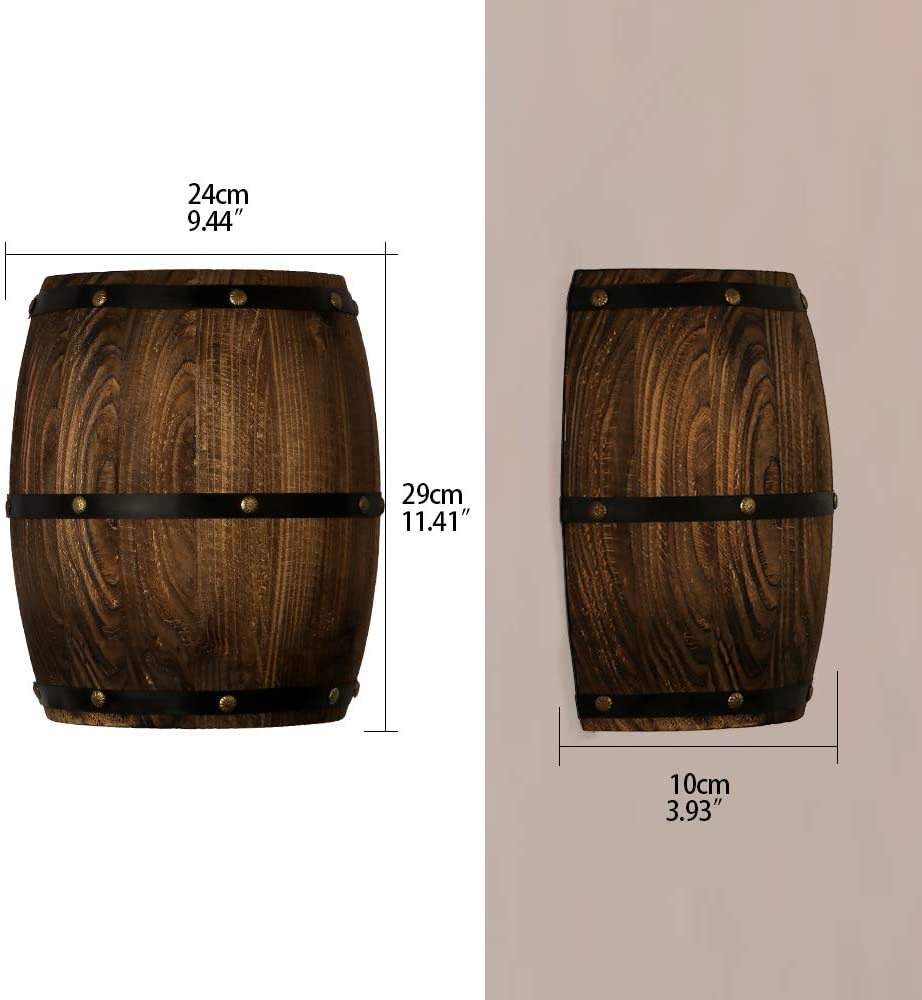 American style wine barrel loft original wood creative wall lamp bedside lamp decoration bar homestay living room bedroom light | barrel loft light | SPECIFICATIONSis_customized: noWarranty: 3 yearsVoltage: 90-260VUsage: IndustrialTechnics: PaintedSw
