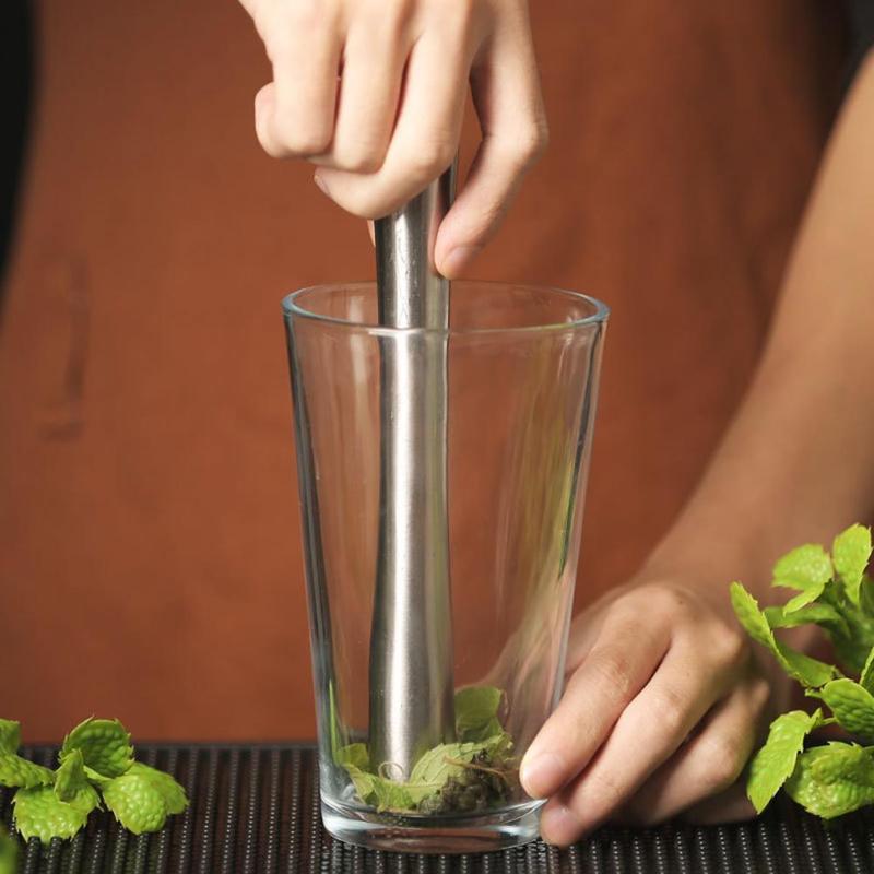 Stainless Steel Wine Mixing Stick Cocktail Muddler Shaker With Crushing Hammer DIY Drink Fruit Muddler Crushed Ice Barware Tool.