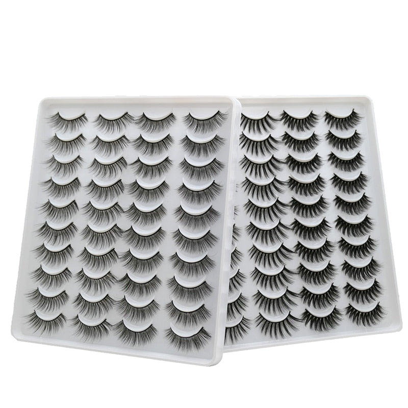 Pairs of 3D False Eyelashes Naturally Soft and Fluffy Eyelashes Artificial Mink Eyelashes Make up Eyelash Eyelash Brush.