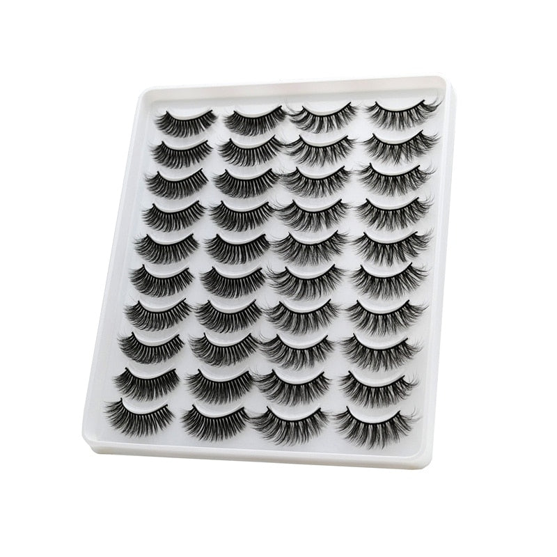 Pairs of 3D False Eyelashes Naturally Soft and Fluffy Eyelashes Artificial Mink Eyelashes Make up Eyelash Eyelash Brush.