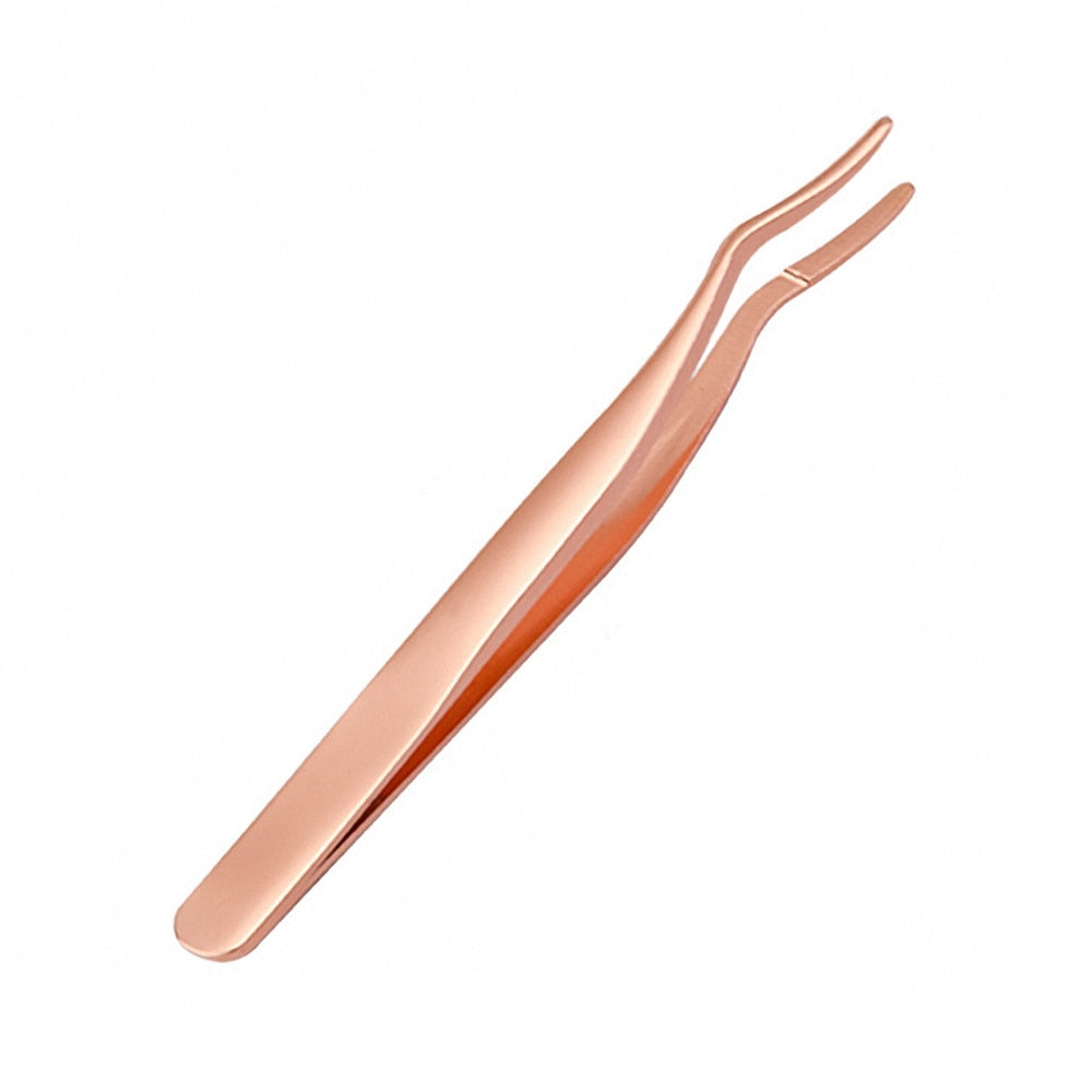 False Eyelash Tweezers False Eyelashes Applicator Stainless Steel Eyelash Extension Curler Nipper Clip Clamp Makeup Tools.