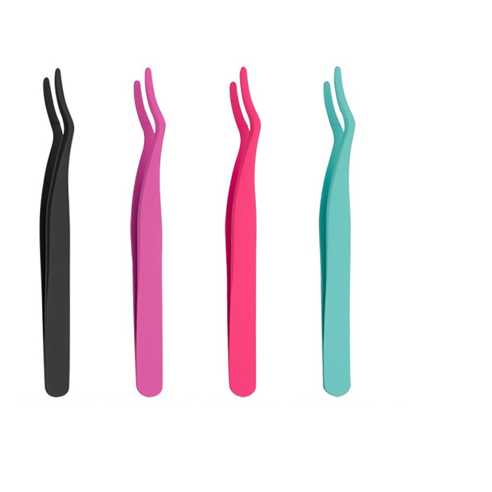 False Eyelash Tweezers False Eyelashes Applicator Stainless Steel Eyelash Extension Curler Nipper Clip Clamp Makeup Tools.