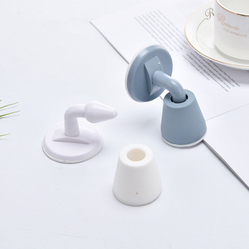 Mute Non-punch Silicone Door Stopper Touch Toilet Wall Absorption Door Plug Anti-bump Door Holder Gear Gate Resistance Door Stop.
