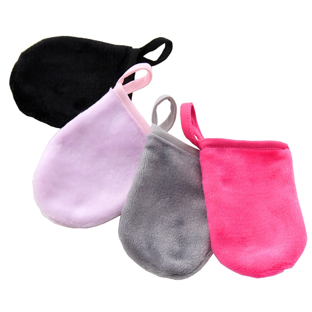 Reusable Makeup Remover Glove Microfiber Face Cleaning Glove Towel Soft Face Cleaner Pads Facial Deep Cleaning Skin Care Tools.