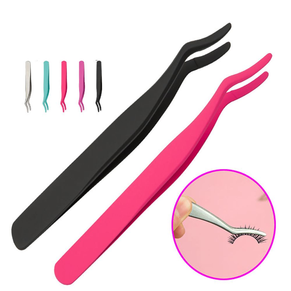 False Eyelash Tweezers False Eyelashes Applicator Stainless Steel Eyelash Extension Curler Nipper Clip Clamp Makeup Tools.