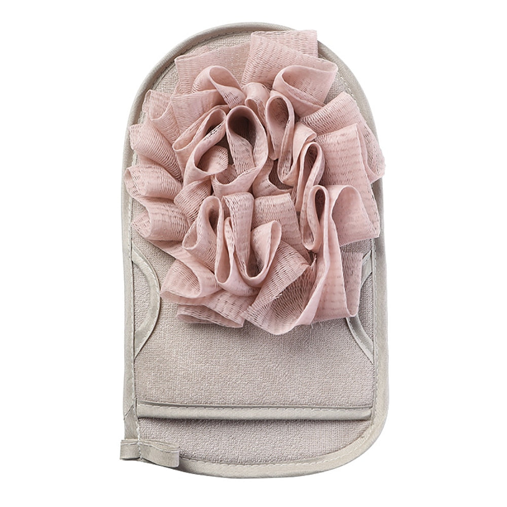 Portable Bath Gloves Double Sides Body Scrubber Shower Exfoliating Sponge Body Cleaning Brush Massage Mesh Ball Bathing Tool.