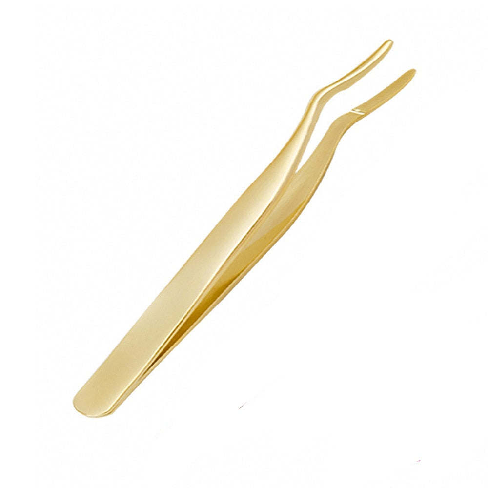False Eyelash Tweezers False Eyelashes Applicator Stainless Steel Eyelash Extension Curler Nipper Clip Clamp Makeup Tools.
