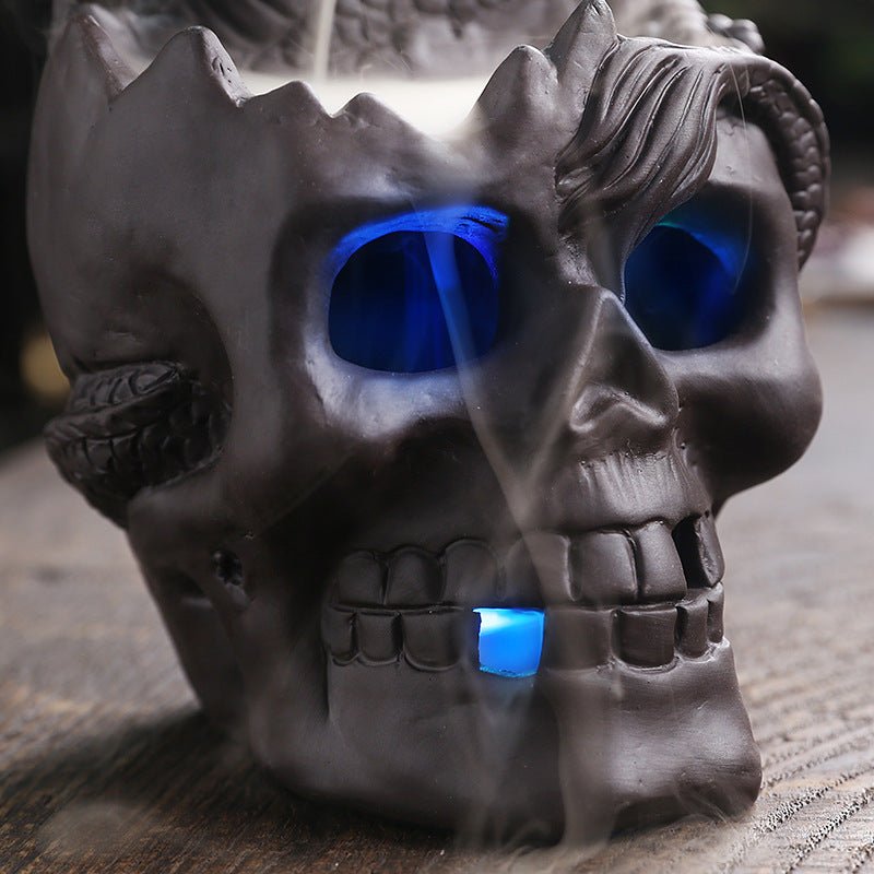 Skull Head Halloween Home Decoration Backflow Incense Burner | Skull Head Halloween Home Decoration |
Product information:
Material: purple sand
Craft: handmade
Specifications: Skull Head D