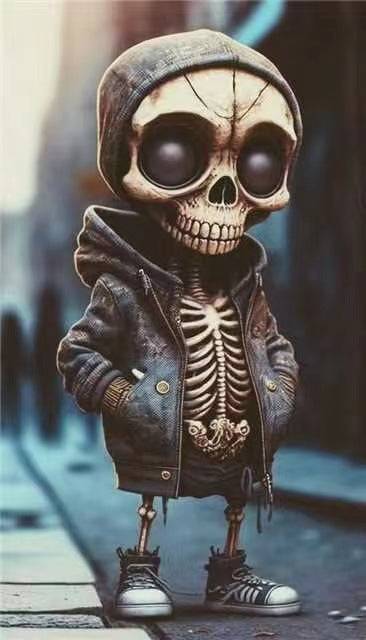 halloween cool skeleton figurines halloween skeleton doll resin ornament home decor - 2