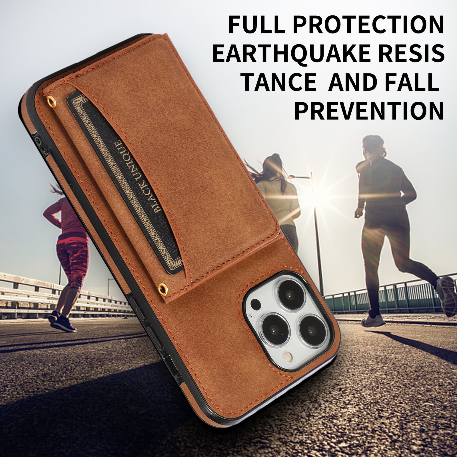 Leather Card Protection Sleeve Phone Case.
