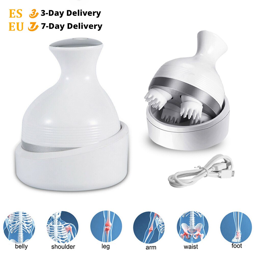 Electric Massager Wireless Waterproof Shoulder And Neck Deep Tissue Kneading Massage.