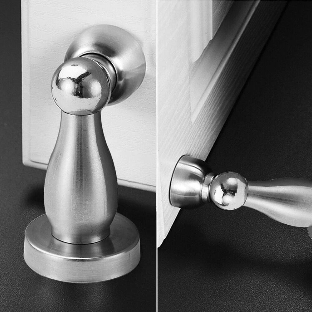 4x Magnetic Door Stops Buffer Wedge Stop Holder Metal Stopper Stainless Steel UK | Magnetic Door Stops |
Description:
1. The wall mounted door stop is made from stainless steel, wall mounted.WORKS ON