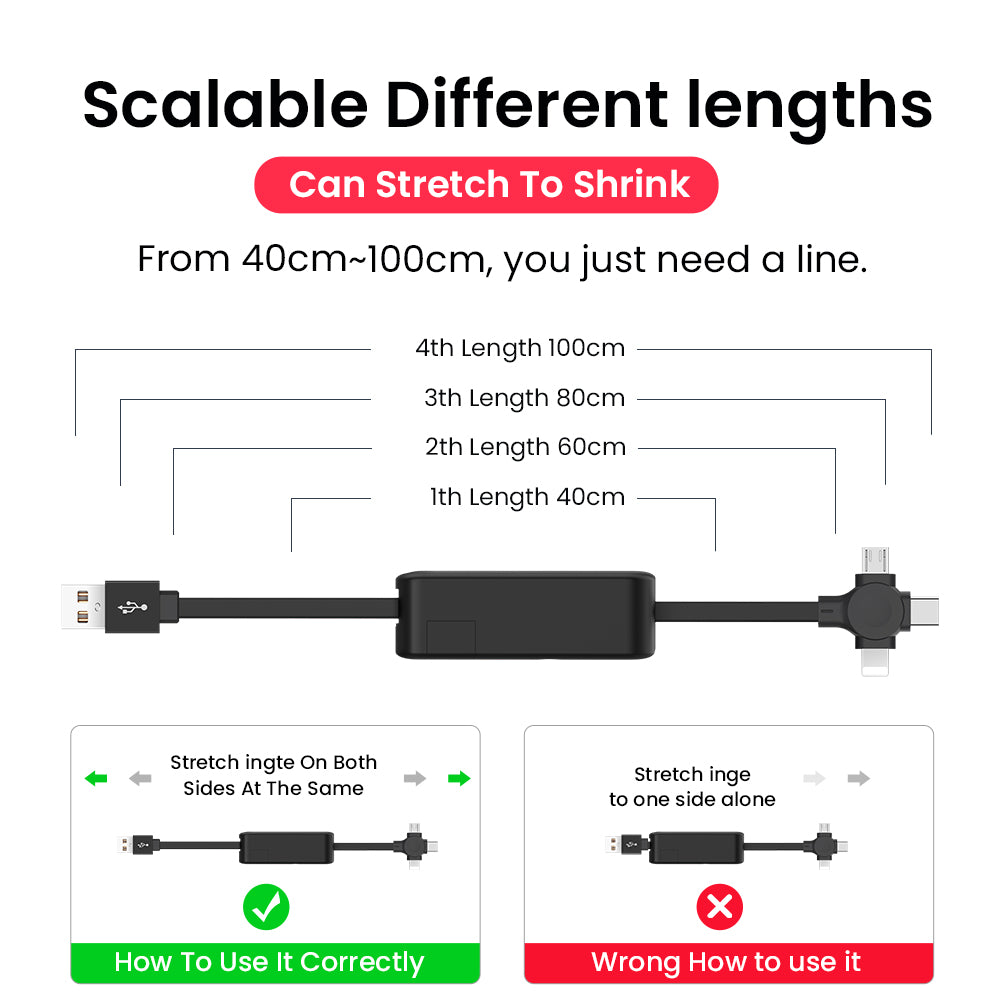 4 In 1 Retractable USB Cable Creative Macaron Type C Micro Cable For I Phone With Phone Stand Charging Data Cable Line Storage Box | cables |
Overview:
Retractable 3 in 1 Cable is very easy to fold and place in your handbag, laptop bag,