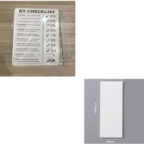 Checklist For RV Notes And Messages.