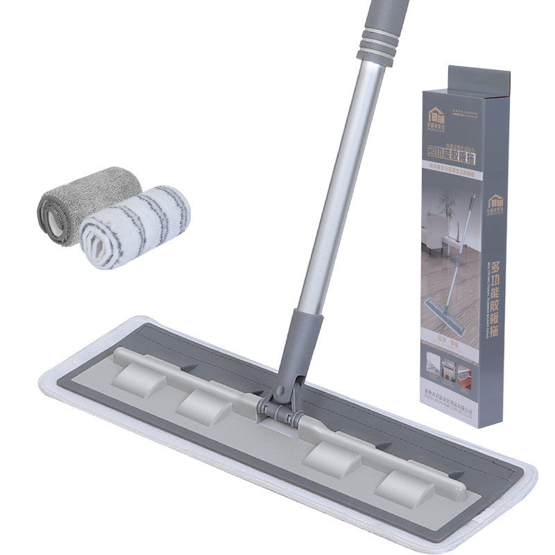 Magic Silicone Mop Squeeze Flat Mop Hand Free Washing Microfiber Mop For Home Kitchen House Wash Floor Cleaning Mop Rag Pads.