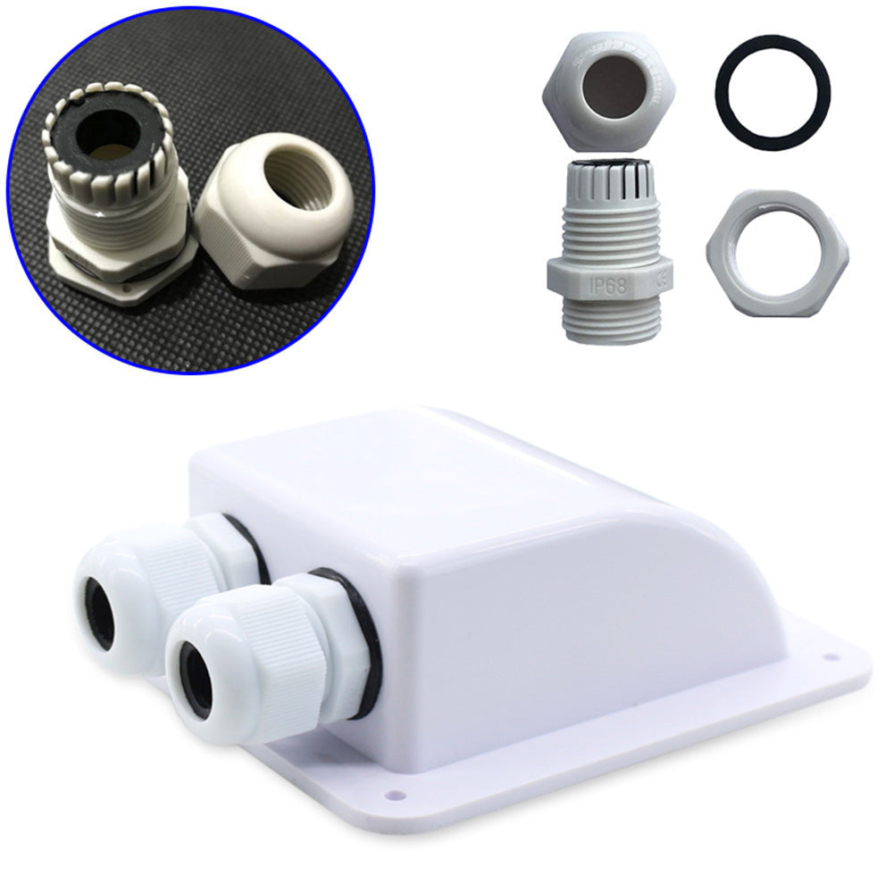 Solar Photovoltaic Plastic Bracket Double Hole ABS Photovoltaic RV Junction Box RV Roof Waterproof Junction Box.