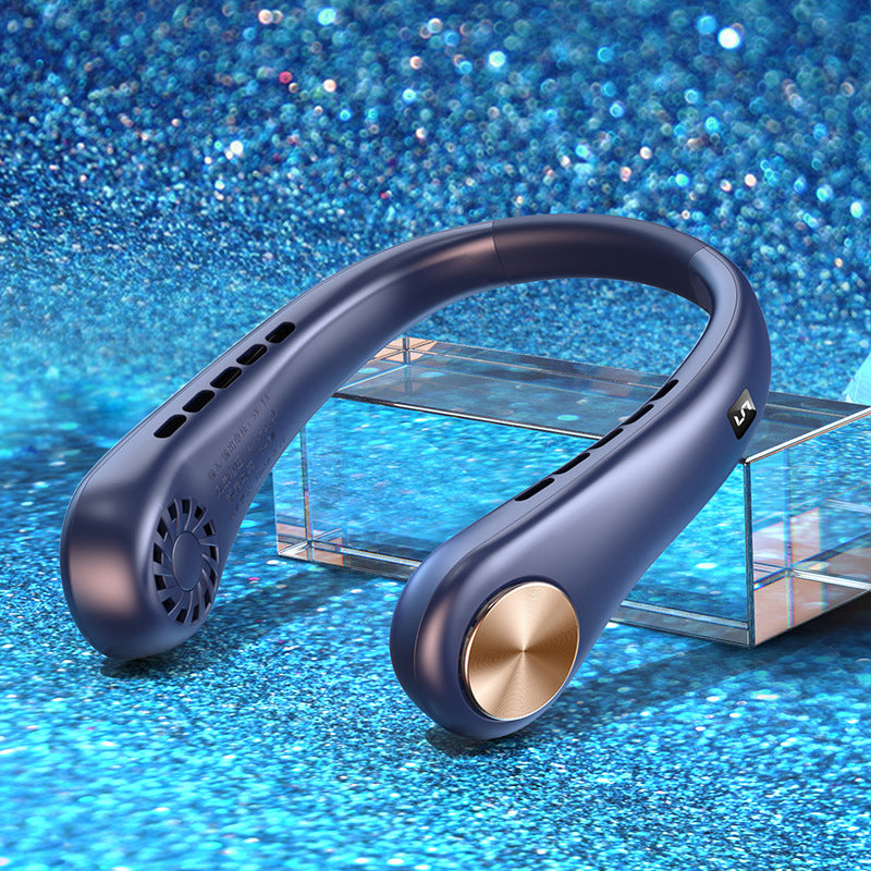New Mini Neck Fan Portable Bladeless Hanging Neck Rechargeable Air Cooler Mini Summer Sports Fans.