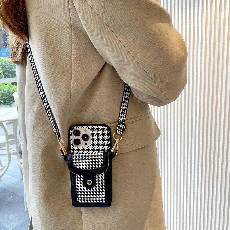 Mobile Phone Case With Inclined Back And Protective Sleeve.
