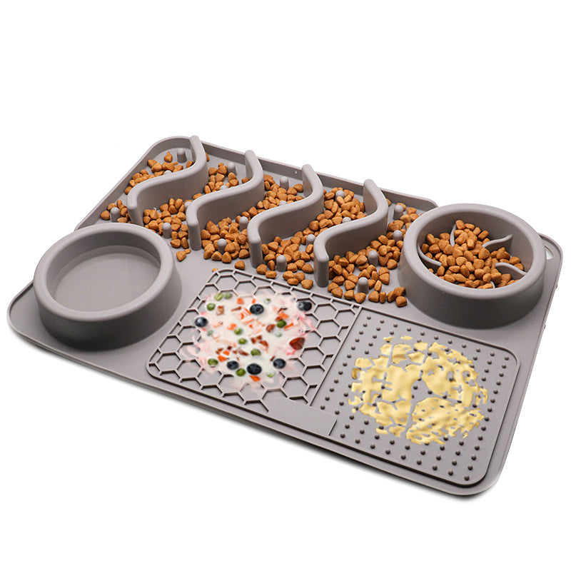 Dog Silicone Licking Pad Pet Licking Mat Silicone Smelling Mat Multifunctional Food Bowl Pets Supplies | dog feeder | Introducing the Dog Silicone Licking Pad Pet Licking Mat Silicone Smelling Mat - a multifunctional f