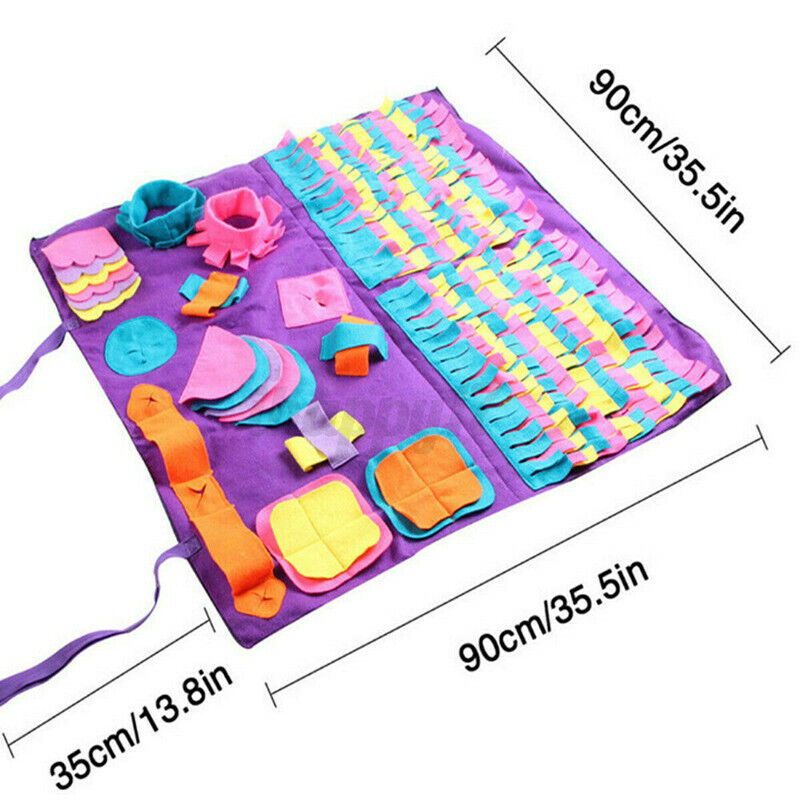 Large 90x90cm Washable Dog Snuffle Mat Sniffing Training Pad Pet Puzzle Play Toy