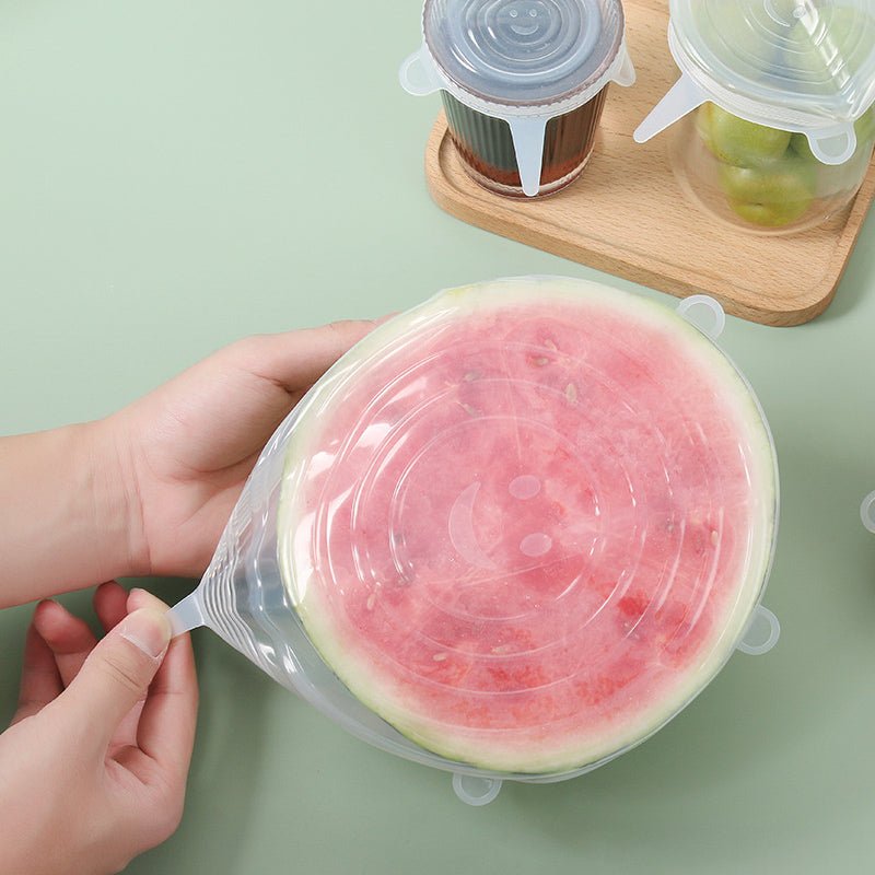 6Pcs Food Silicone Cover Fresh-keeping Dish Stretchy Lid Cap Reusable Wrap Organization Storage Tool Kitchen Accessories | Food Silicone Cover |
【Safety】6PCS silicone elastic fresh-keeping cover, made of 100% food-grade organic silicone ma